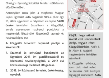 Meghívó közgyűlésre